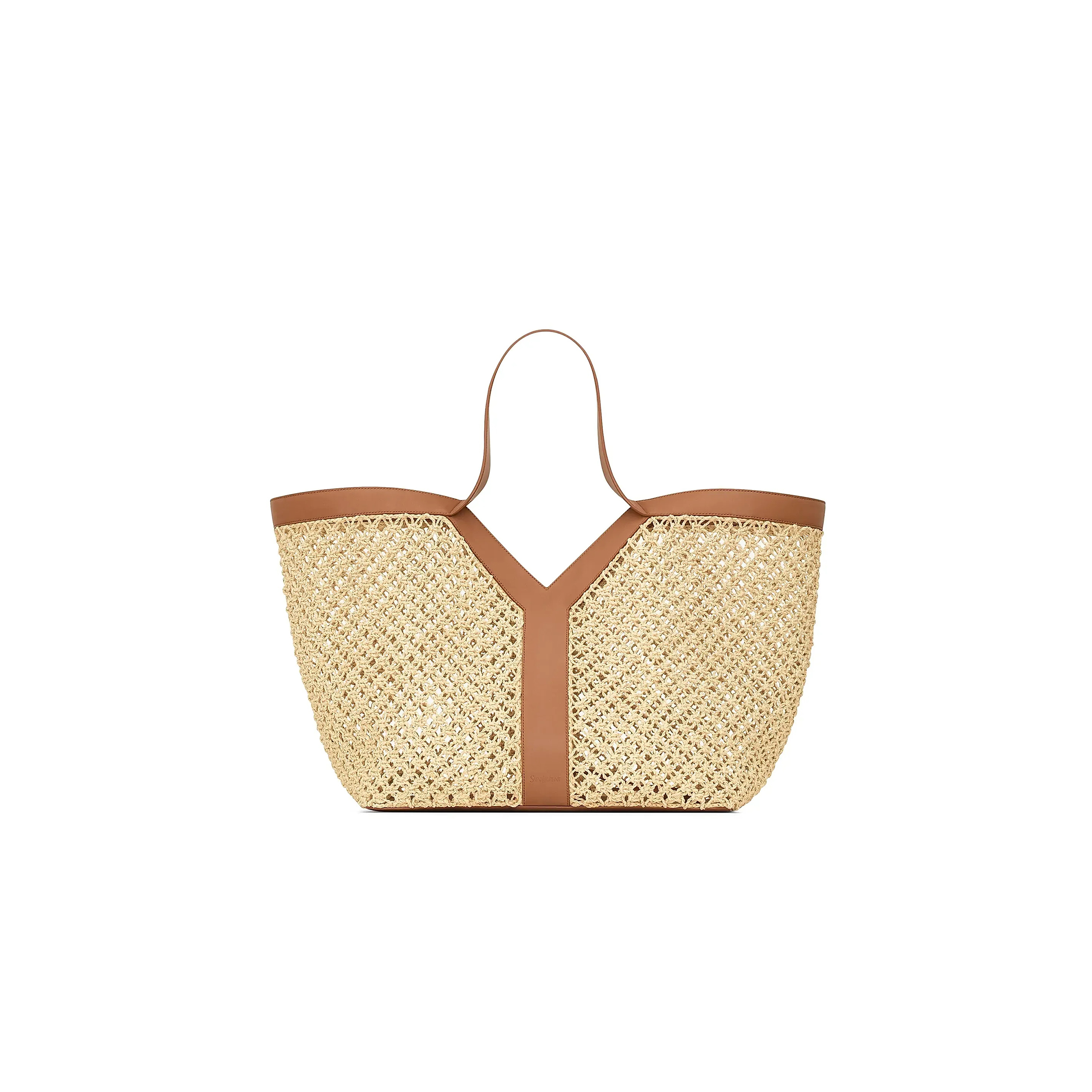 YSL Y TOTE BAG IN RAFFIA 817602 (38*33*16cm)